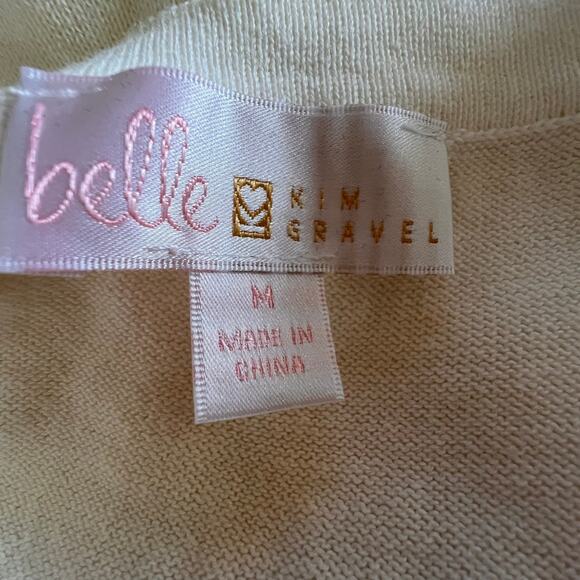 Belle by Kim Gravel Knit Tank High Neck Cream Modern Minimalist Summer Size M - Picture 6 of 8